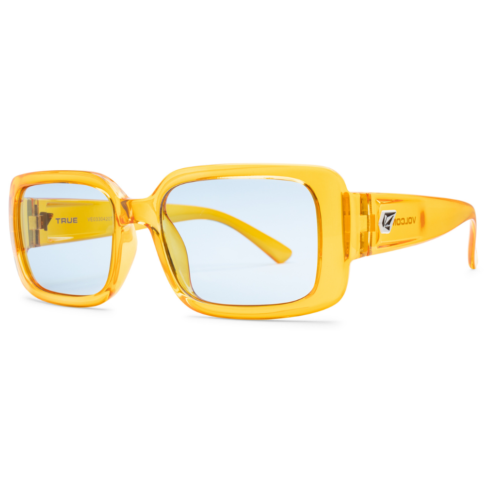 Volcom True Sunglasses Gloss Mustard Blue Stoked Boardshop