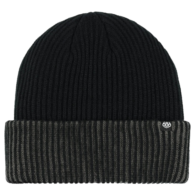 Cord Cuff Beanie Black