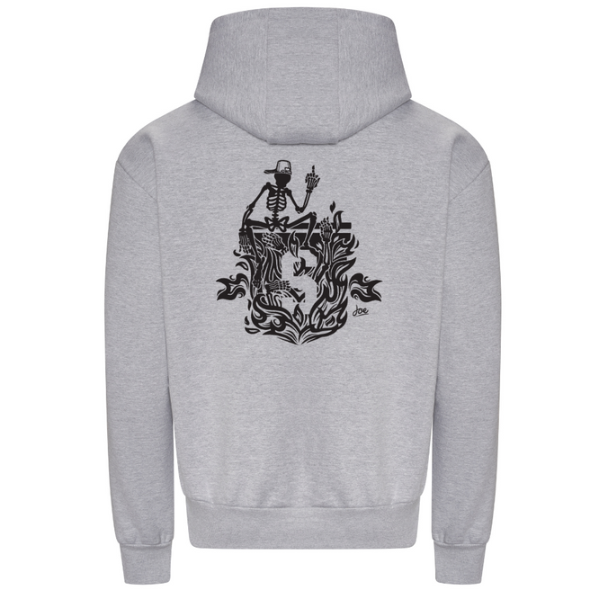 Burning Man Hoodie Heather Grey