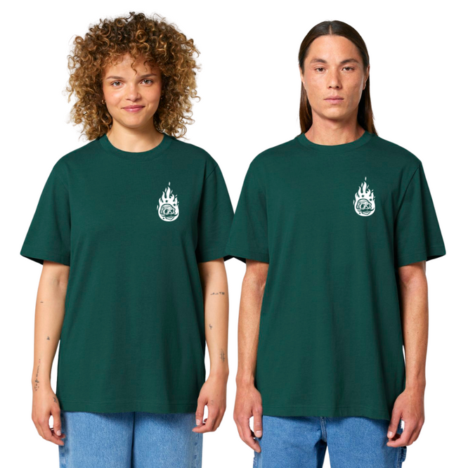 Burning Man T-shirt Glazed Green