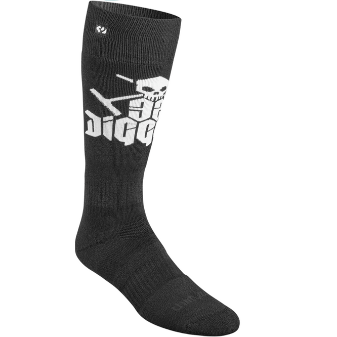 Merino X Diggers Snowboard Sock Black/ White