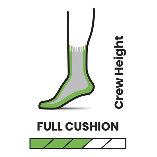 Full Cushion Crew Hike Socks Light Gray