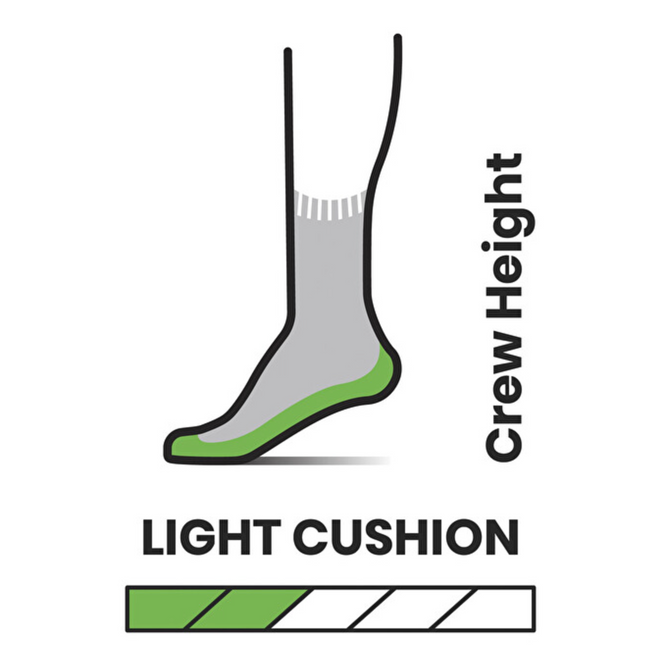 Chaussettes de randonnée Light Cushion Crew Panorama Charcoal