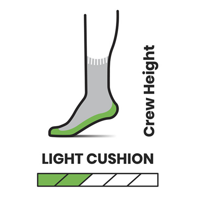 Womens Light Cushion Crew Hike Socks Icy Range Multi Color