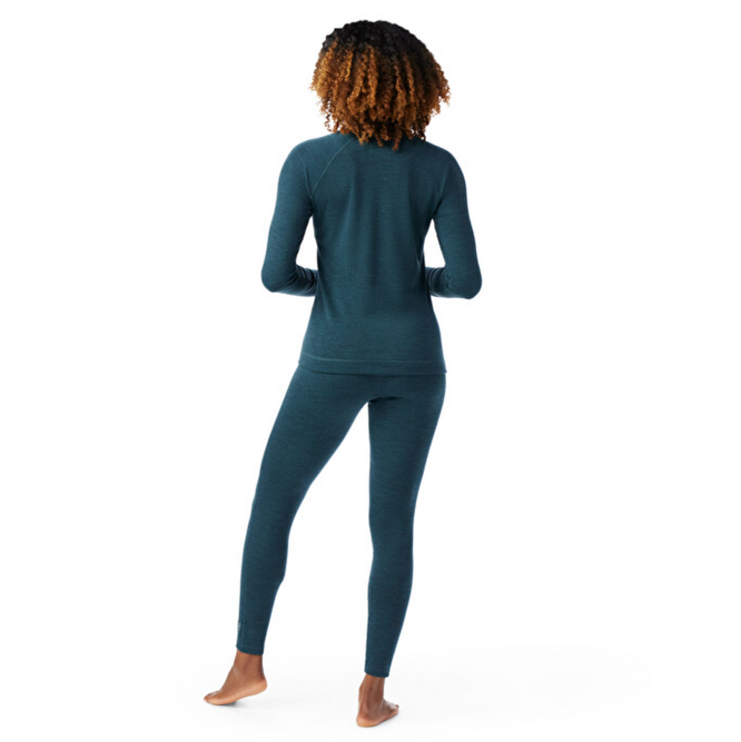 Womens Classic Thermal Merino Baselayer Crew Twilight Blue Heather