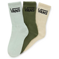 Womens Classic Check Crew Socks 3-Pack Leaf Green