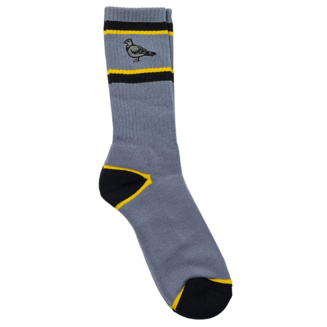 Basic Pigeon Emblem Sock Gris/Jaune