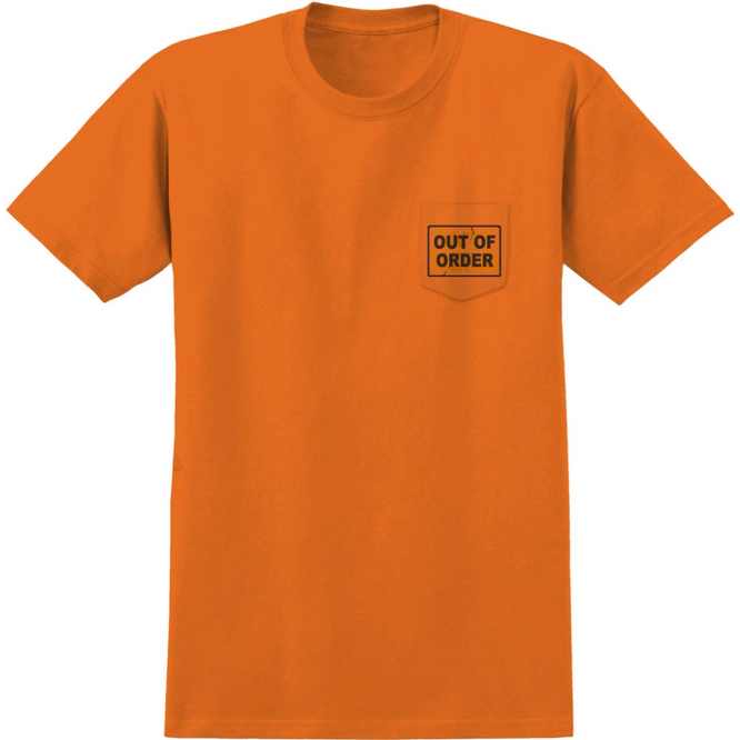 Out Of Order Pocket T-Shirt Orange