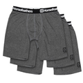 Dynasty Long 3-Pack Boxershorts Heather Anthracite