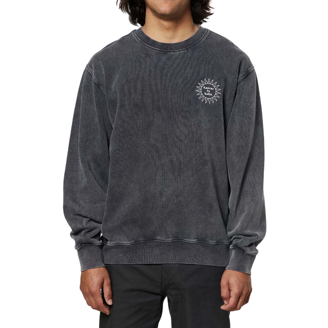 Scortch Crew Sweater Black Sand Wash