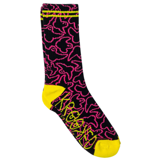 Chaussettes Multi Birds noir/rose/jaune