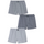 3Pack Boxer Shorts à carreaux gris foncé