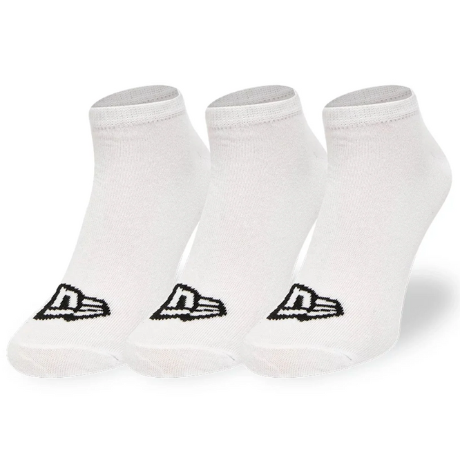 Chaussettes de baskets à drapeau, 3 paquets, blanc