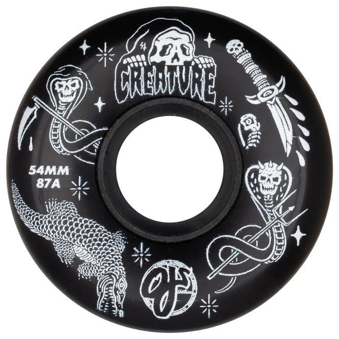 Creature X Trippy Tanks Keyframe Noir 87a 54mm Roues de Skateboard