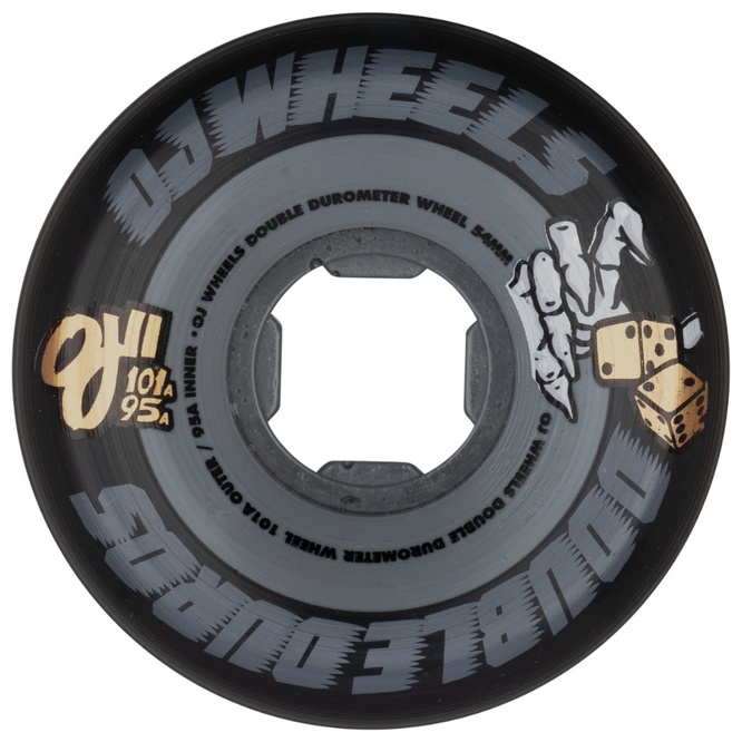 Roues de Skateboard Double Duro Noir 101a/95a 54mm