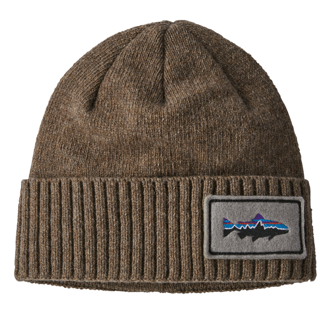 Brodeo Beanie Fitz Roy Trout Patch Ash Tan