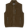 Basic Fleece Vest Brown