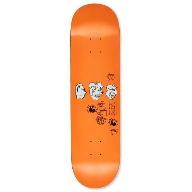 Dane Brady Mia Orange 8.5" Skateboard Deck