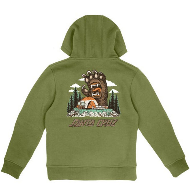 Kids Screaming Grizzly Hoodie Iguana