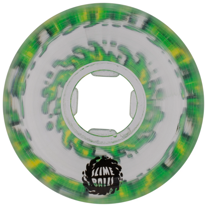 Roues de Skateboard Mirror Vomits Clear Green 99a 53mm Slime Balls