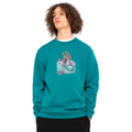 Screaming Hand Divide Crew Sweatshirt Verdigris