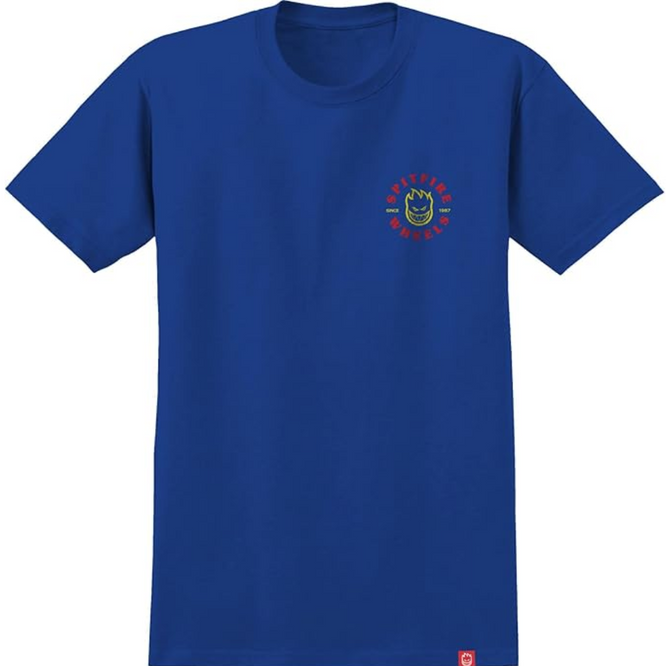 T-shirt classique à grosse tête Royal Bleu/Rouge