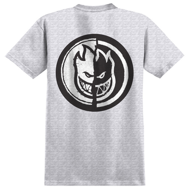 T-Shirt Yin Yang Gris cendré Noir/Blanc