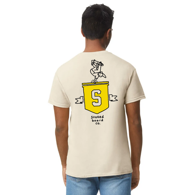 T-shirt jaune Handplant Naturel