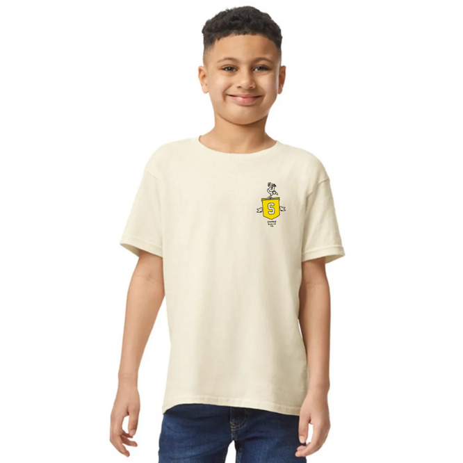 T-shirt Kids Handplant Yellow Natural