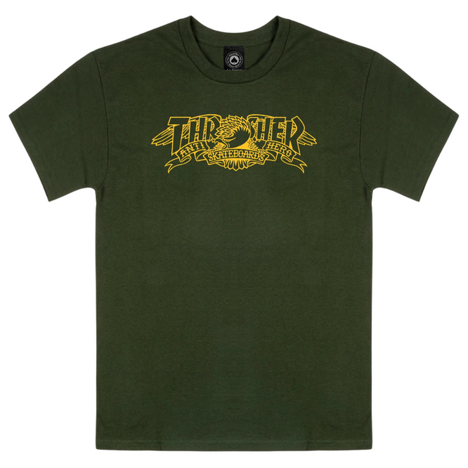 Thrasher x Antihero Mag Banner T-shirt Forest Green