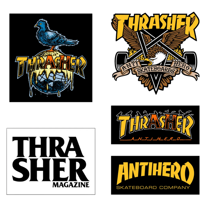 Thrasher x Antihero Sticker 5Pack