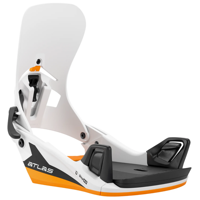 Atlas Step-On White/Orange 2025 Snowboardbindingen