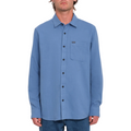 Caden Solid Longsleeve Shirt Blueberry