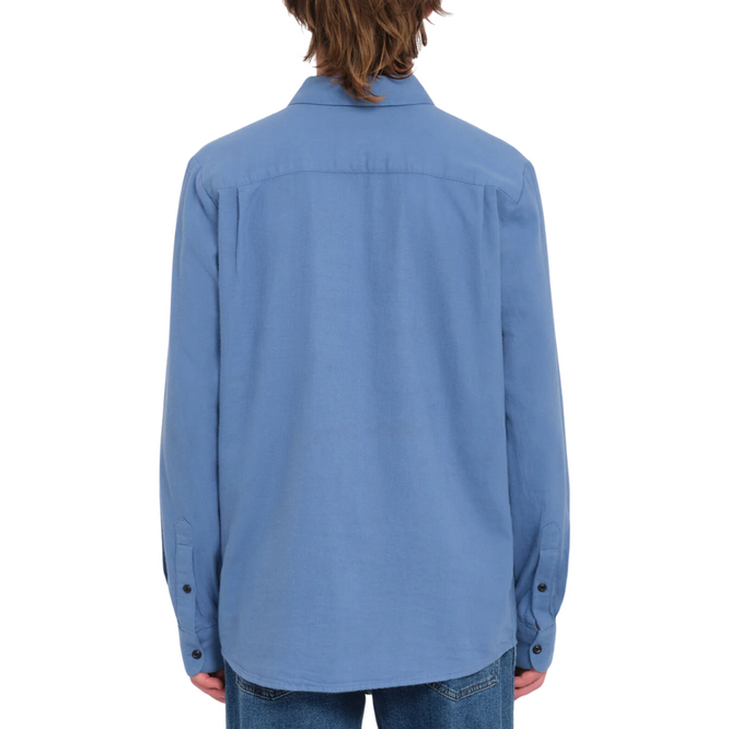 Caden Solid Longsleeve Shirt Blueberry