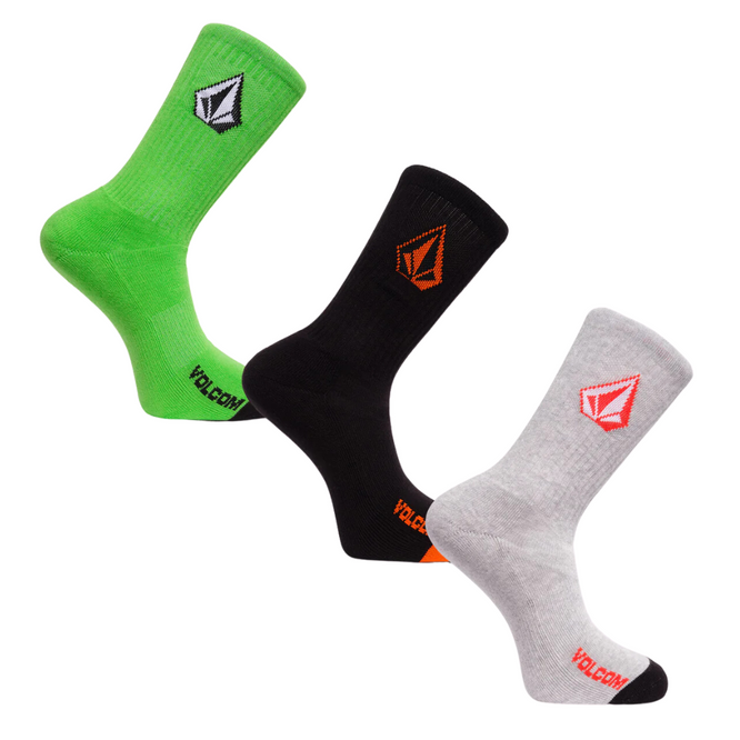 Full Stone Socks 3Pack Electric Green