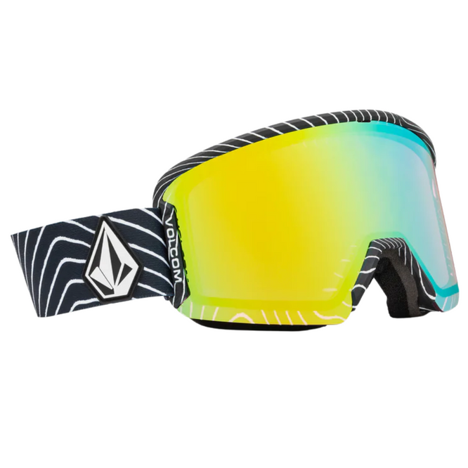 Garden 2 Op Art + Gold Chrome Lens Snowboard Goggles