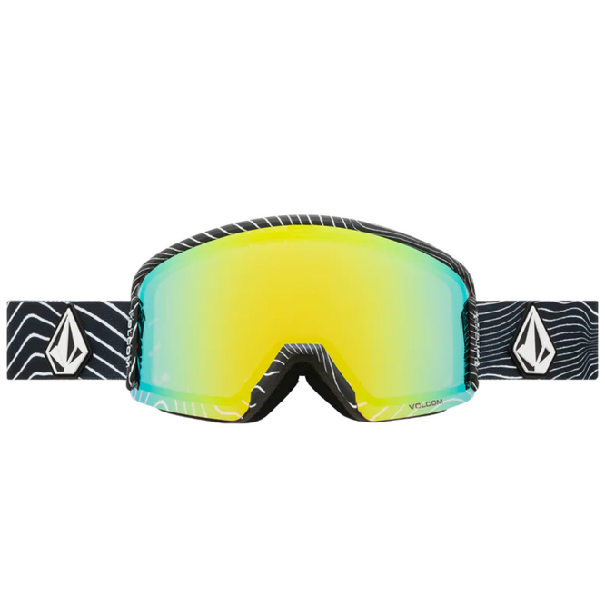 Garden 2 Op Art + Gold Chrome Lens Snowboard Goggles