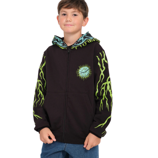 Kids Alien Full Zip Hoodie Noir