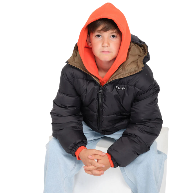 Kids Iconic Jacket Reversible Brown