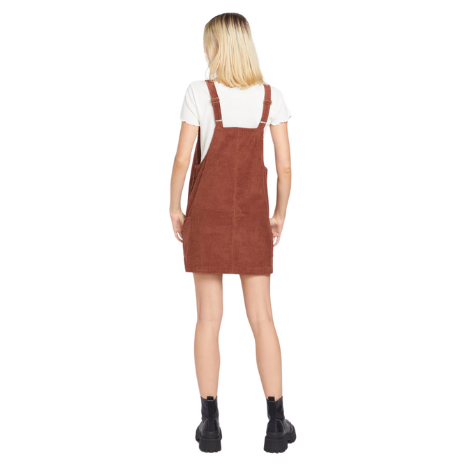 Womens Power Chord Dress Chestnut Brown