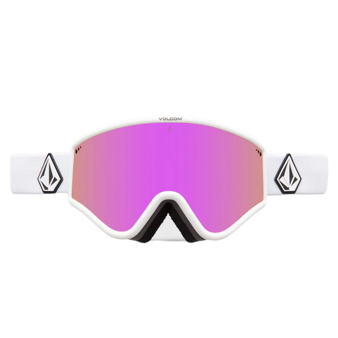 Yae Matte White + Pink Chrome Lens Snowboard Goggle